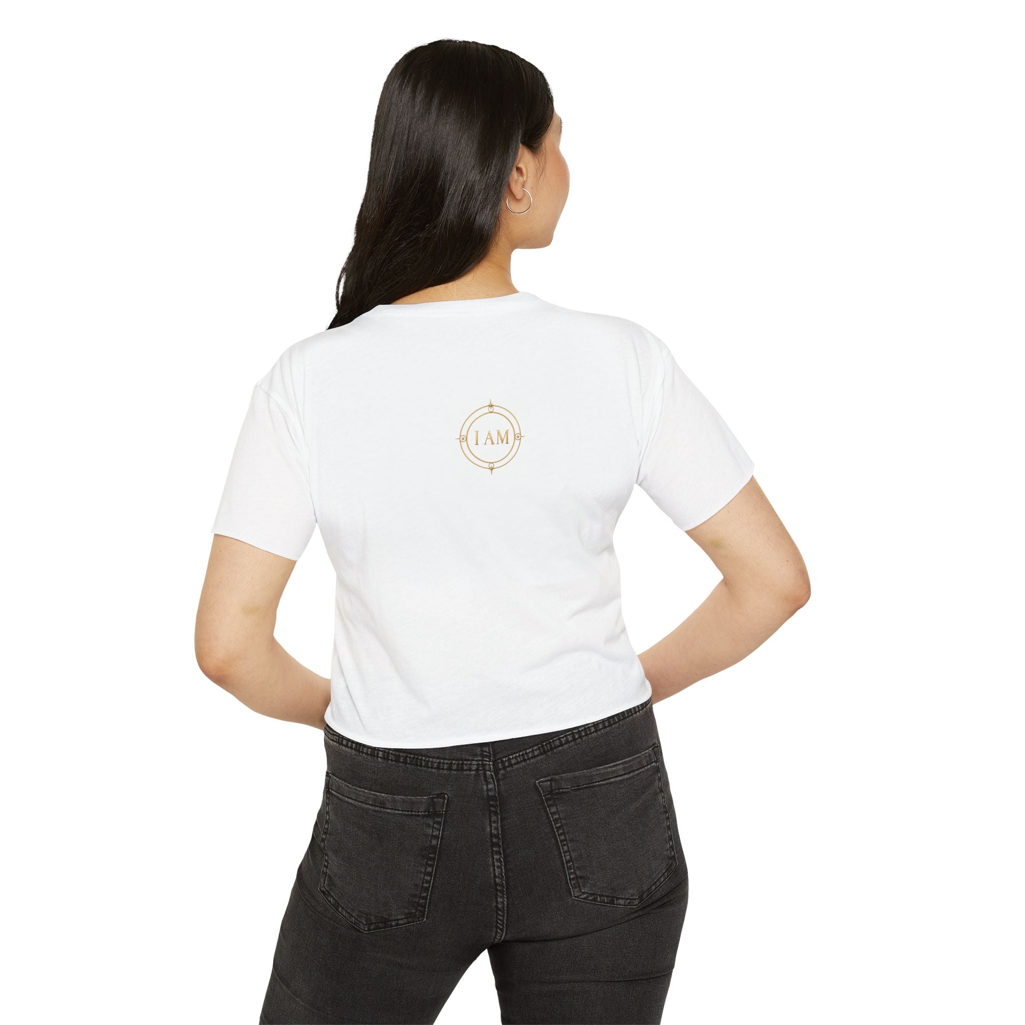Ladies  Cropped T-shirt Top — Women's Spiritual Festival Tee