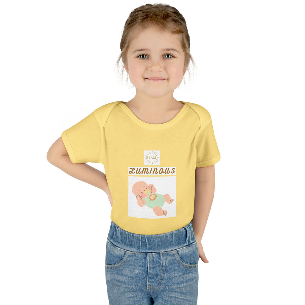 Luminous Baby Bodysuit — Cute Sleeping Infant Graphic Onesie