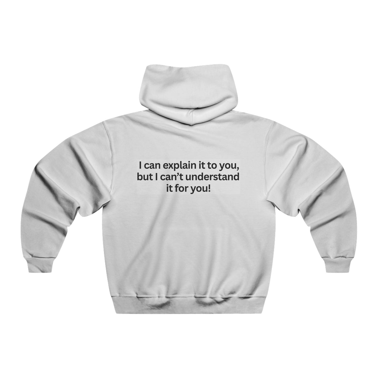 Hoodie — "I can explain it to you, but I can’t understand it for you" minimalist graphic pullover