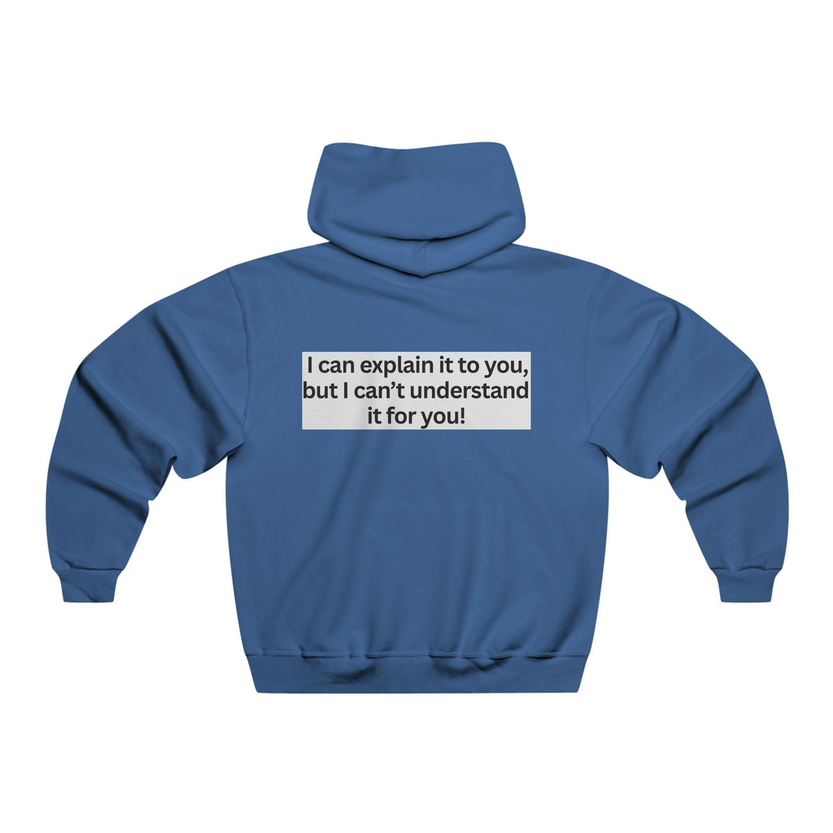 Hoodie — "I can explain it to you, but I can’t understand it for you" minimalist graphic pullover