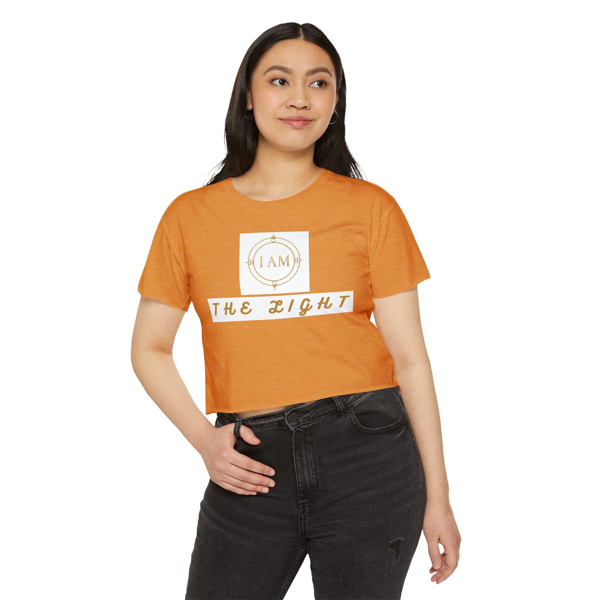Ladies  Cropped T-shirt Top — Women's Spiritual Festival Tee
