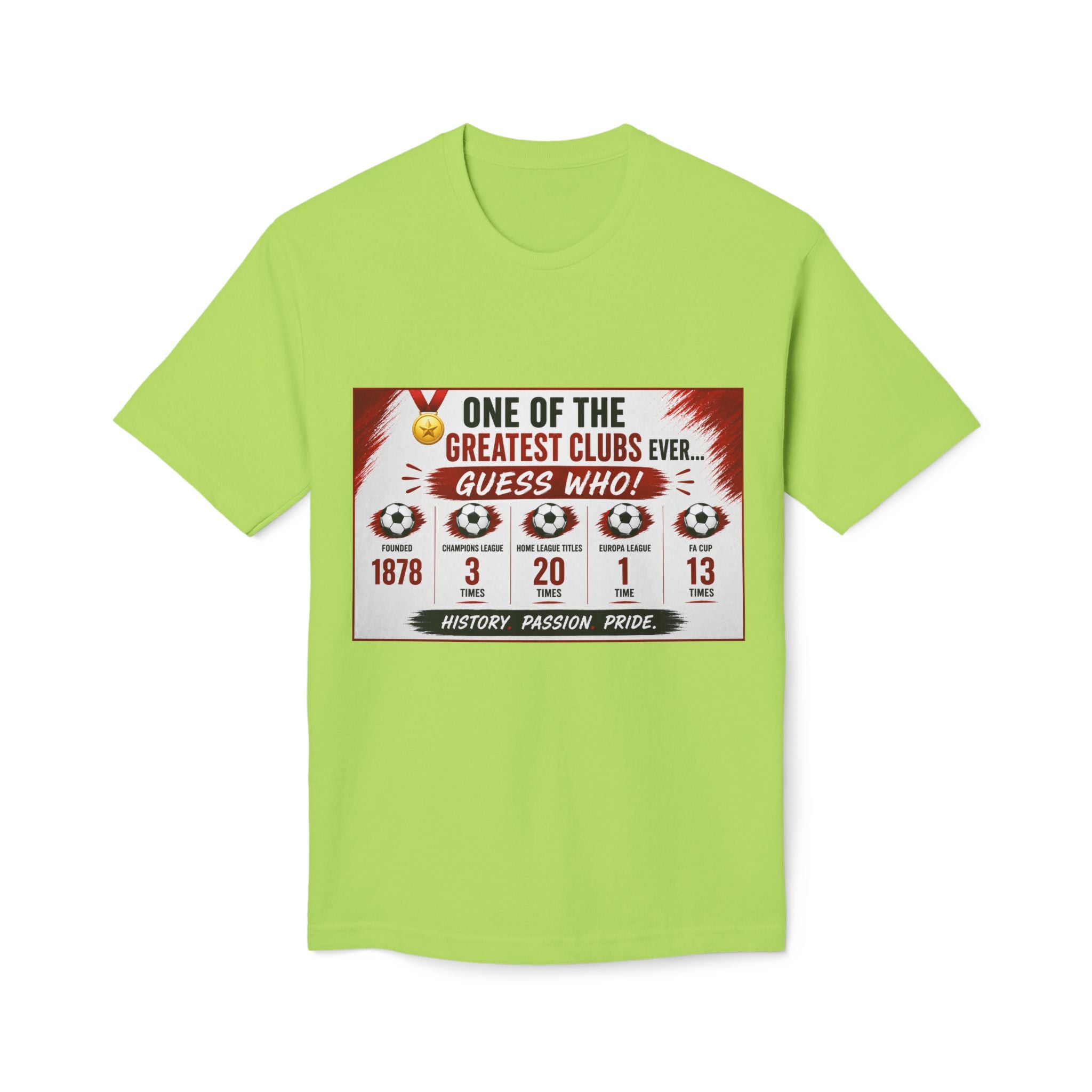 Soccer Club Stats Graphic T-Shirt – "One of the Greatest Clubs Ever" Fan Tee