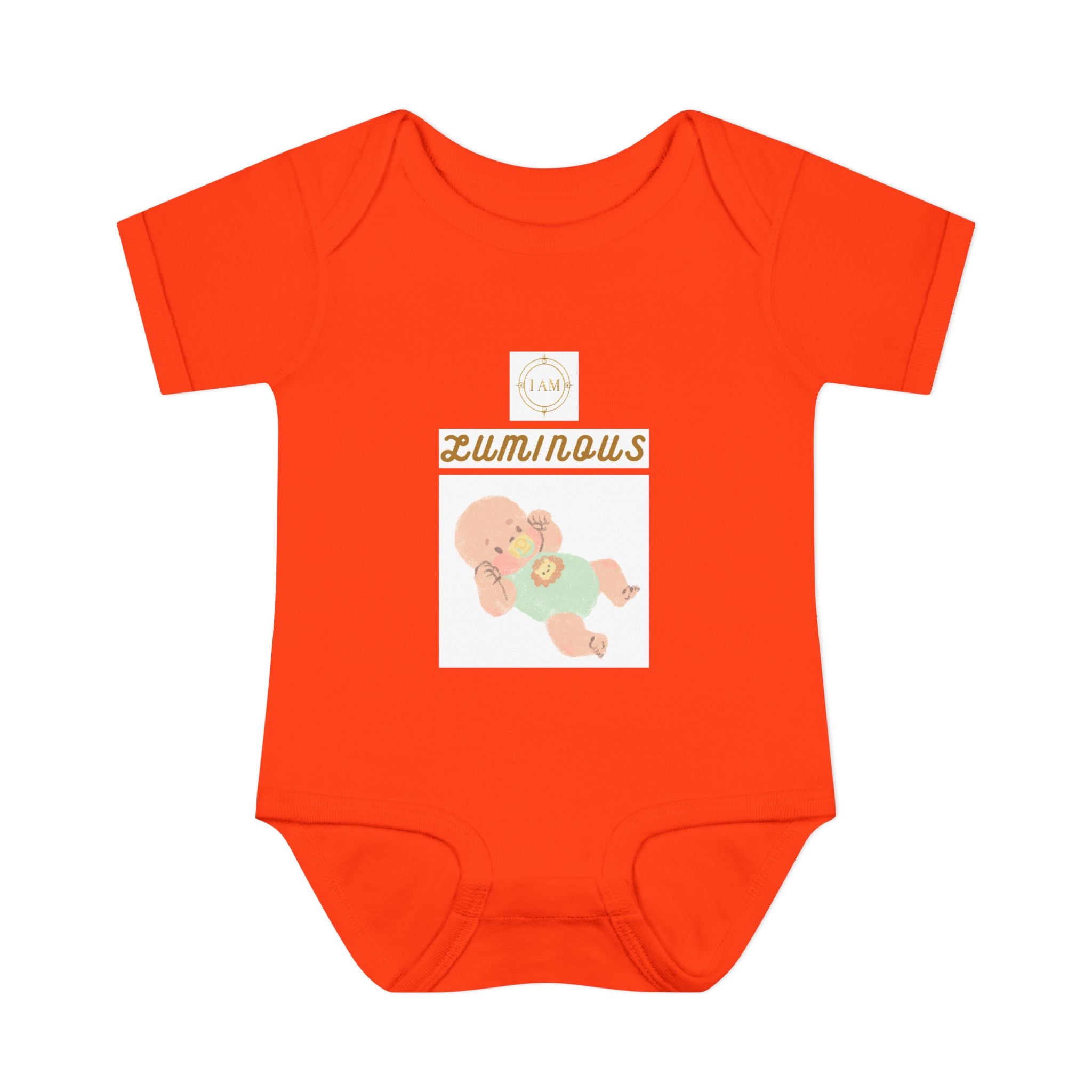 Luminous Baby Bodysuit — Cute Sleeping Infant Graphic Onesie