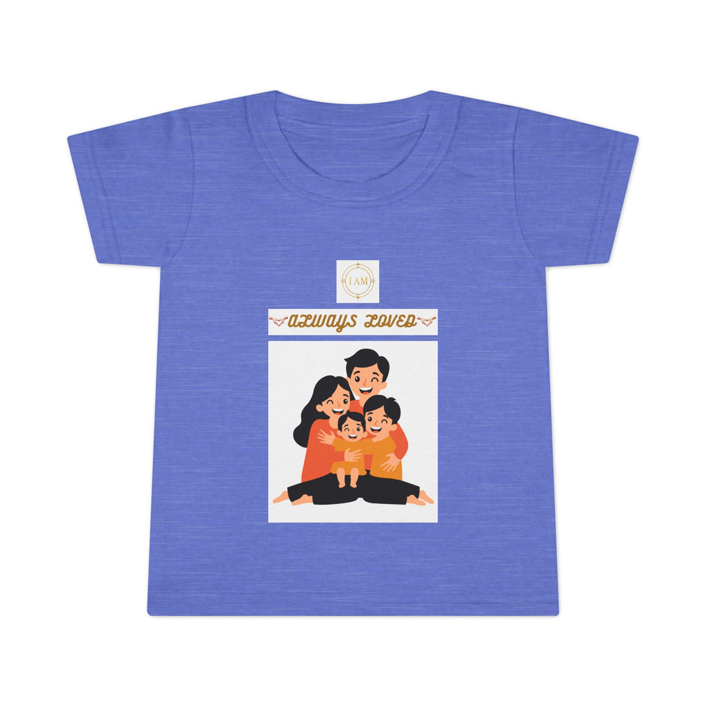 Toddler T-Shirt - "Always Loved" Cute Retro Heart Kids Tee