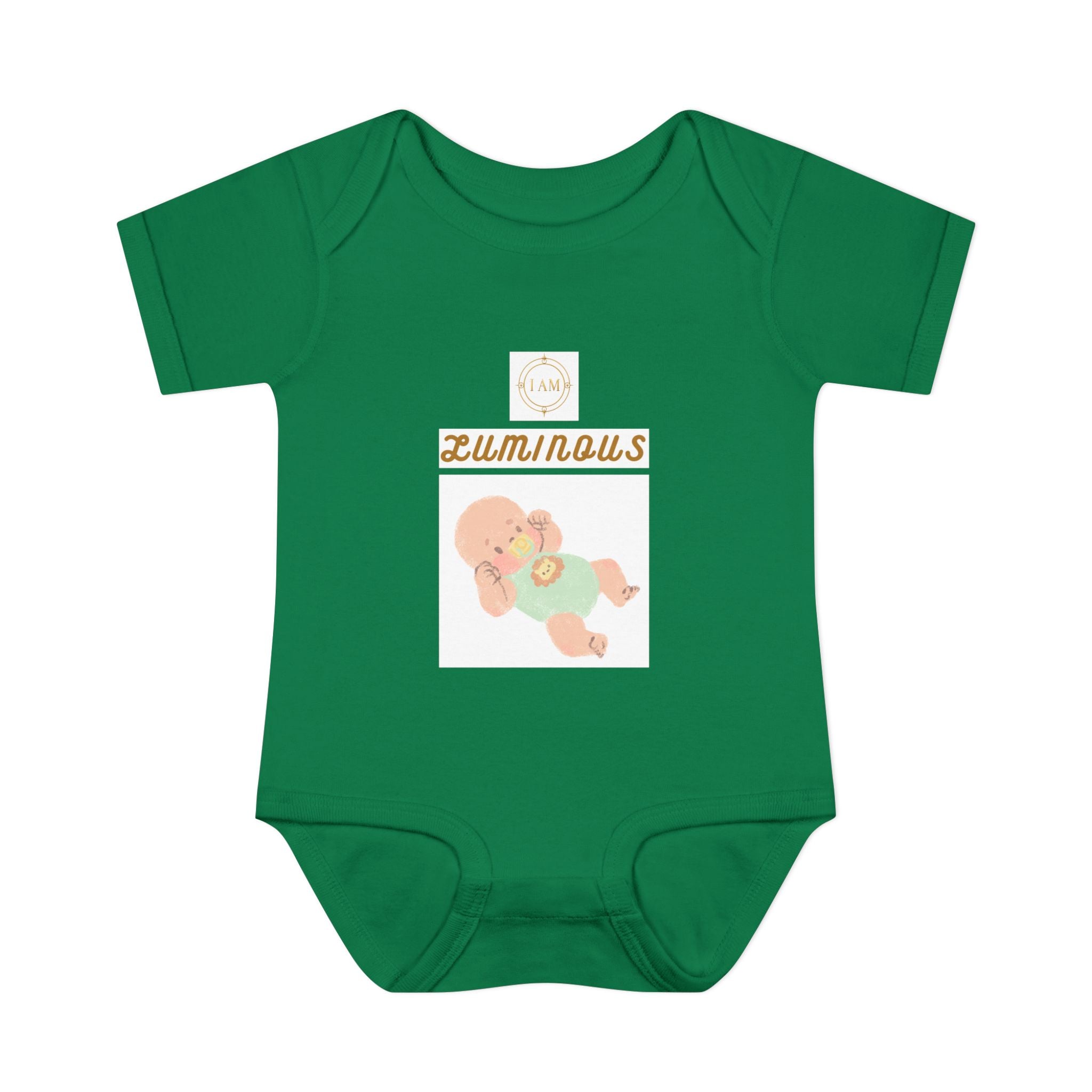 Luminous Baby Bodysuit — Cute Sleeping Infant Graphic Onesie