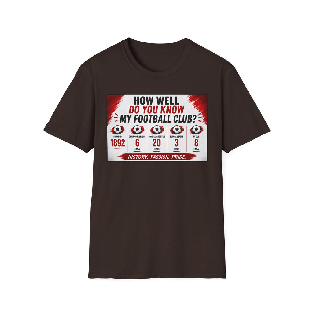 How Well Do You Know My Football Club? T-Shirt — Fan Trivia Graphic Tee