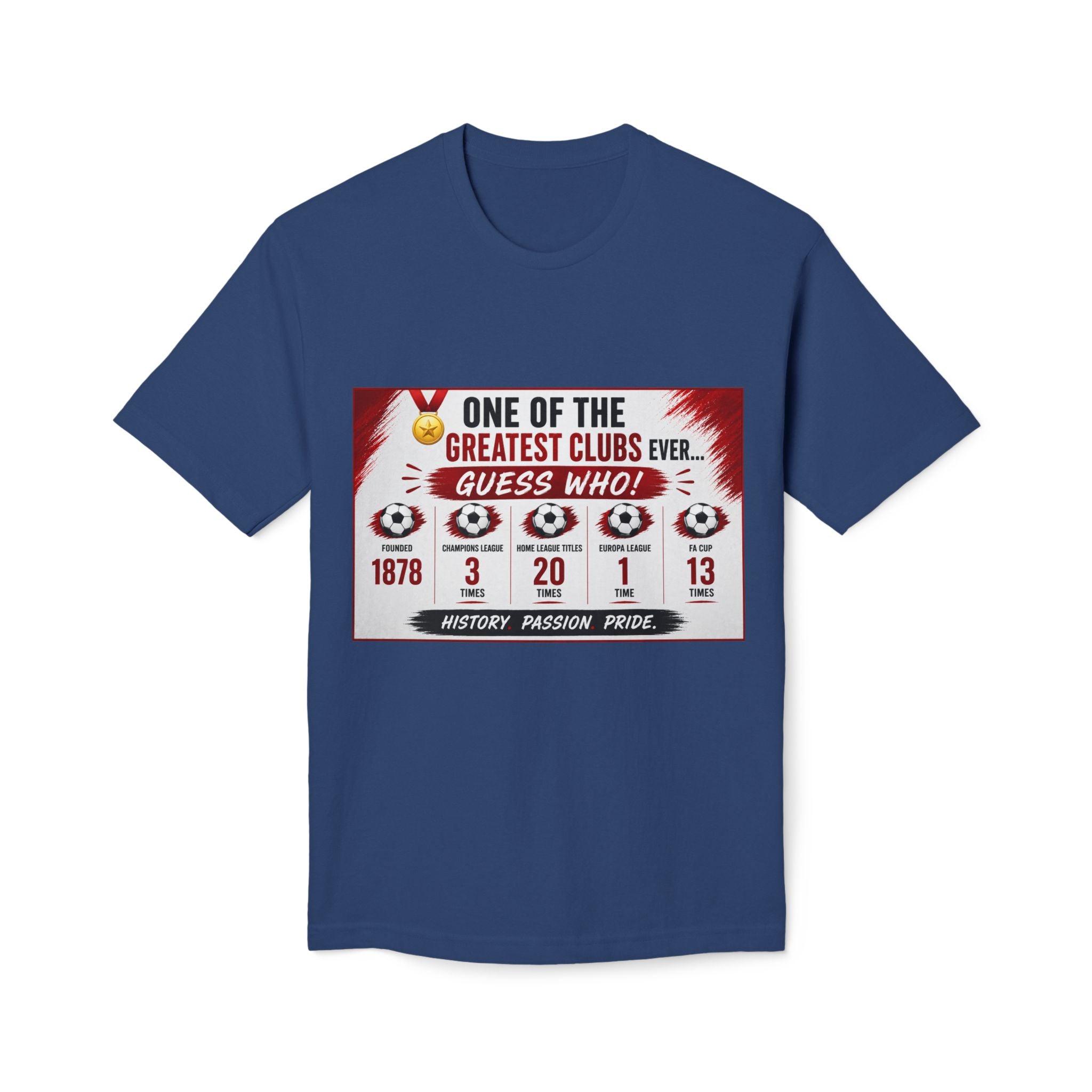 Soccer Club Stats Graphic T-Shirt – "One of the Greatest Clubs Ever" Fan Tee