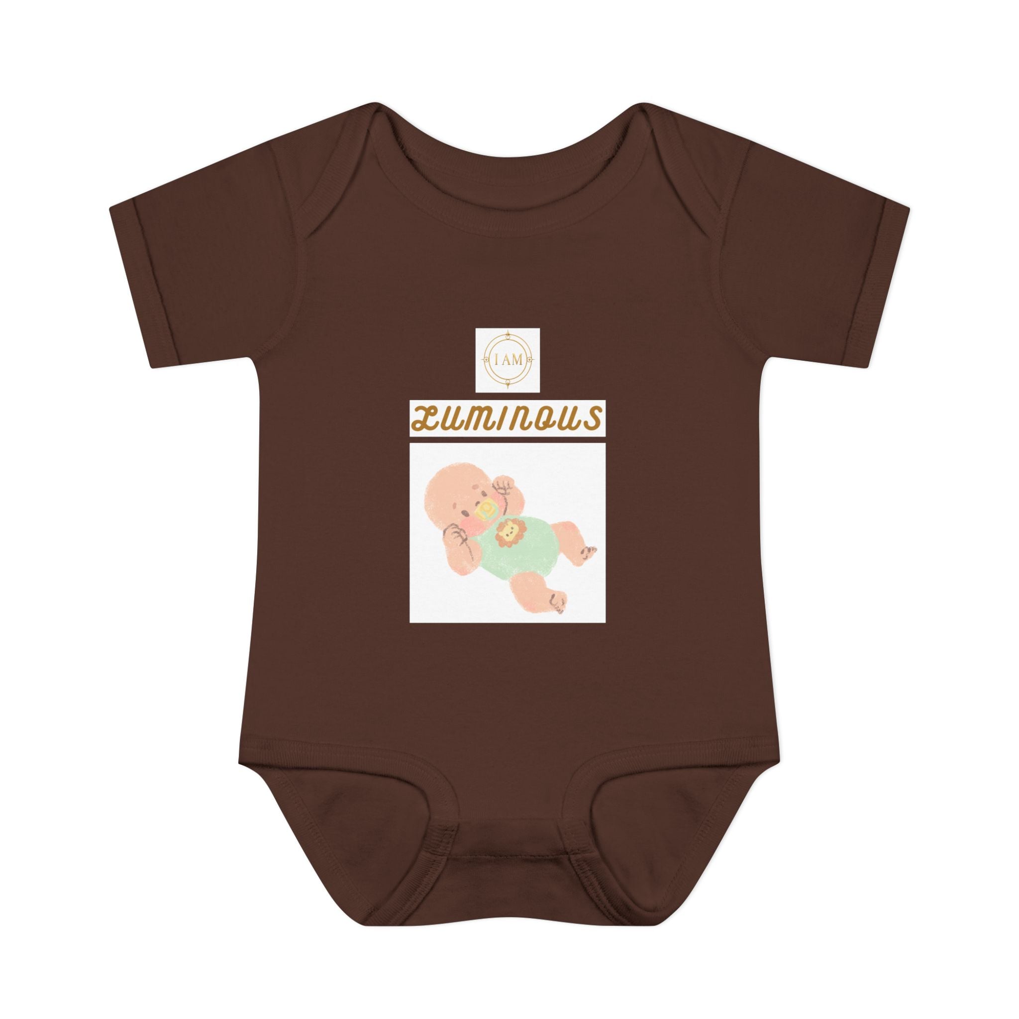 Luminous Baby Bodysuit — Cute Sleeping Infant Graphic Onesie