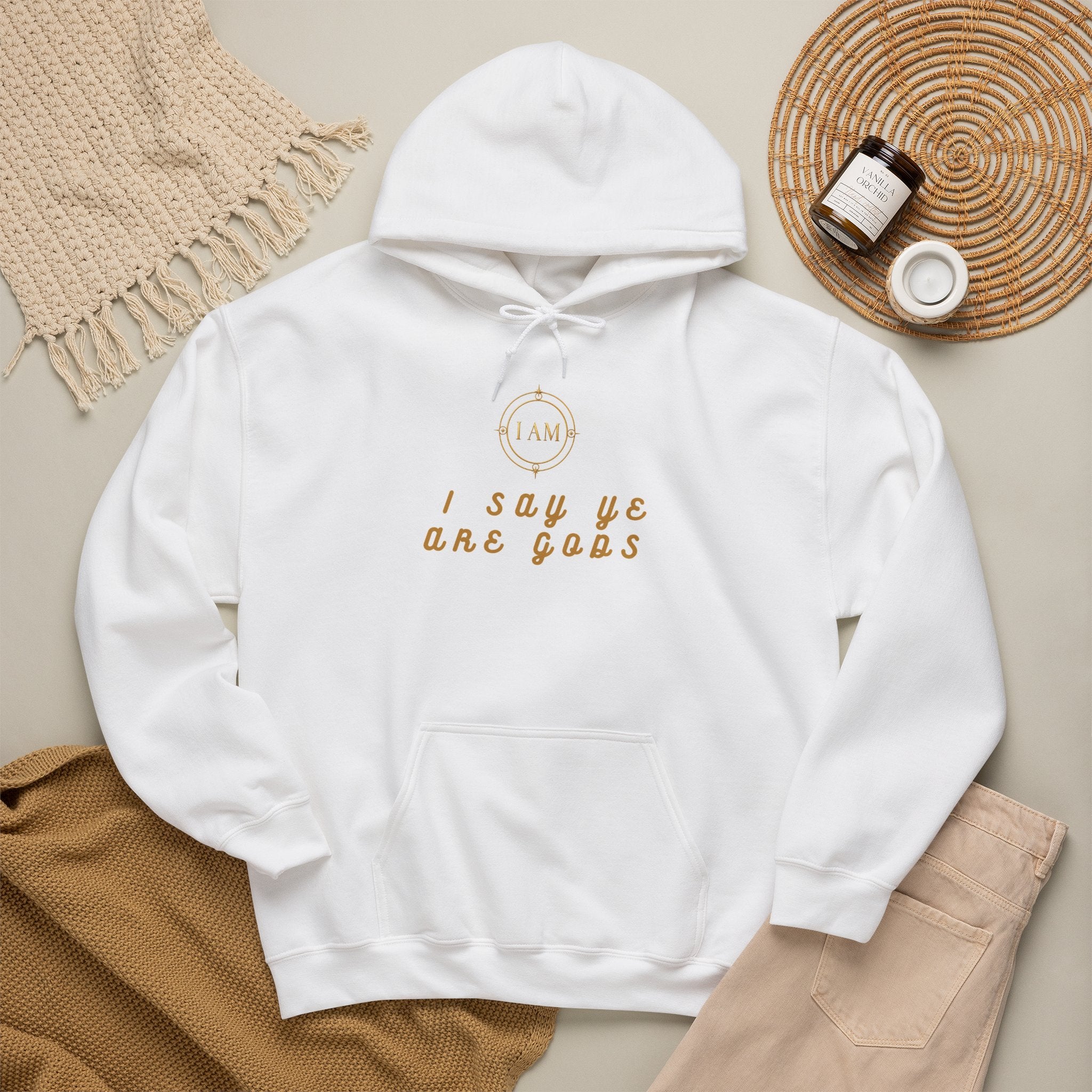 Midweight hooded Unisex sweatshirt