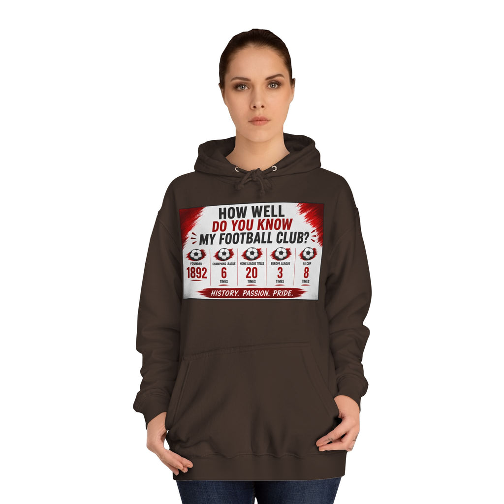 College Football Hoodie — "How Well Do You Know My Football Club?" Quiz Design
