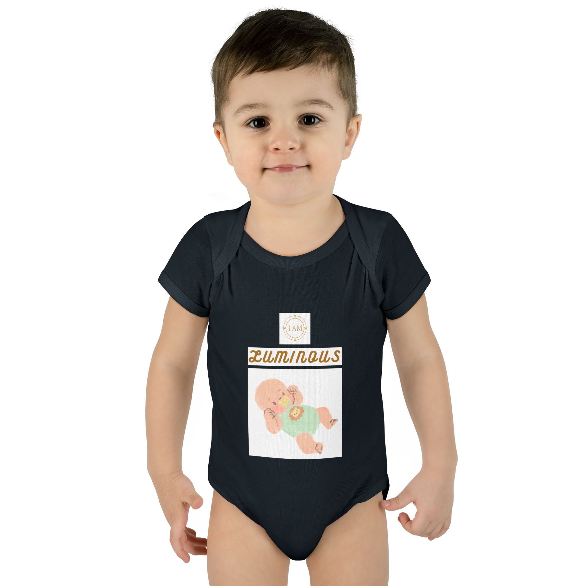 Luminous Baby Bodysuit — Cute Sleeping Infant Graphic Onesie