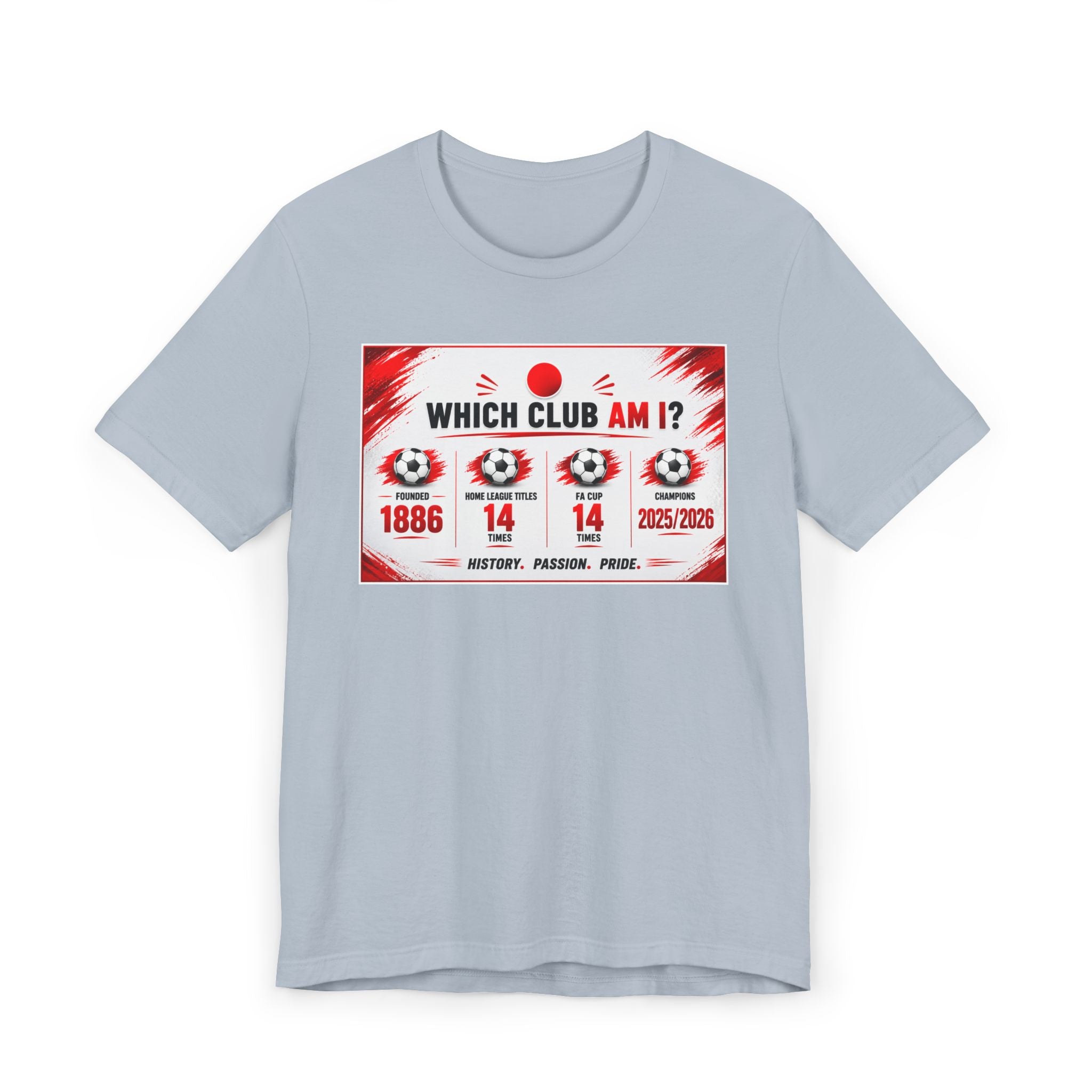 Which Club Am I? Soccer Trivia T-Shirt — Football Fan Quiz Tee