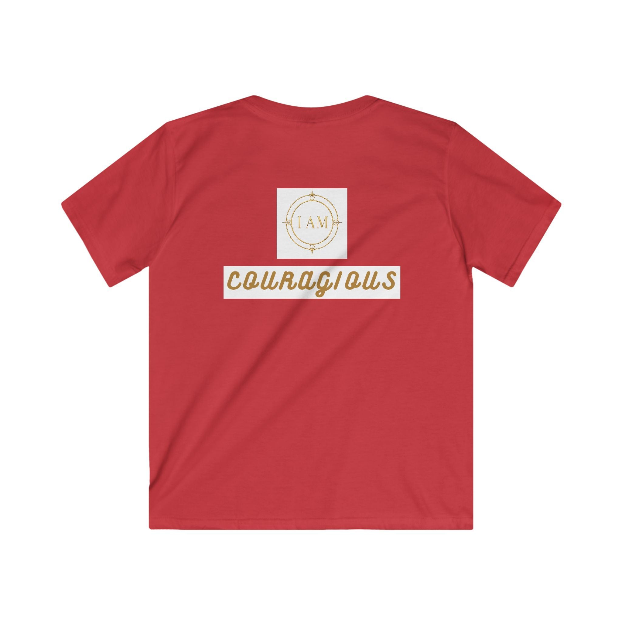 Kids Tee — Courageous Boy Graphic Shirt ("I Am Courageous")