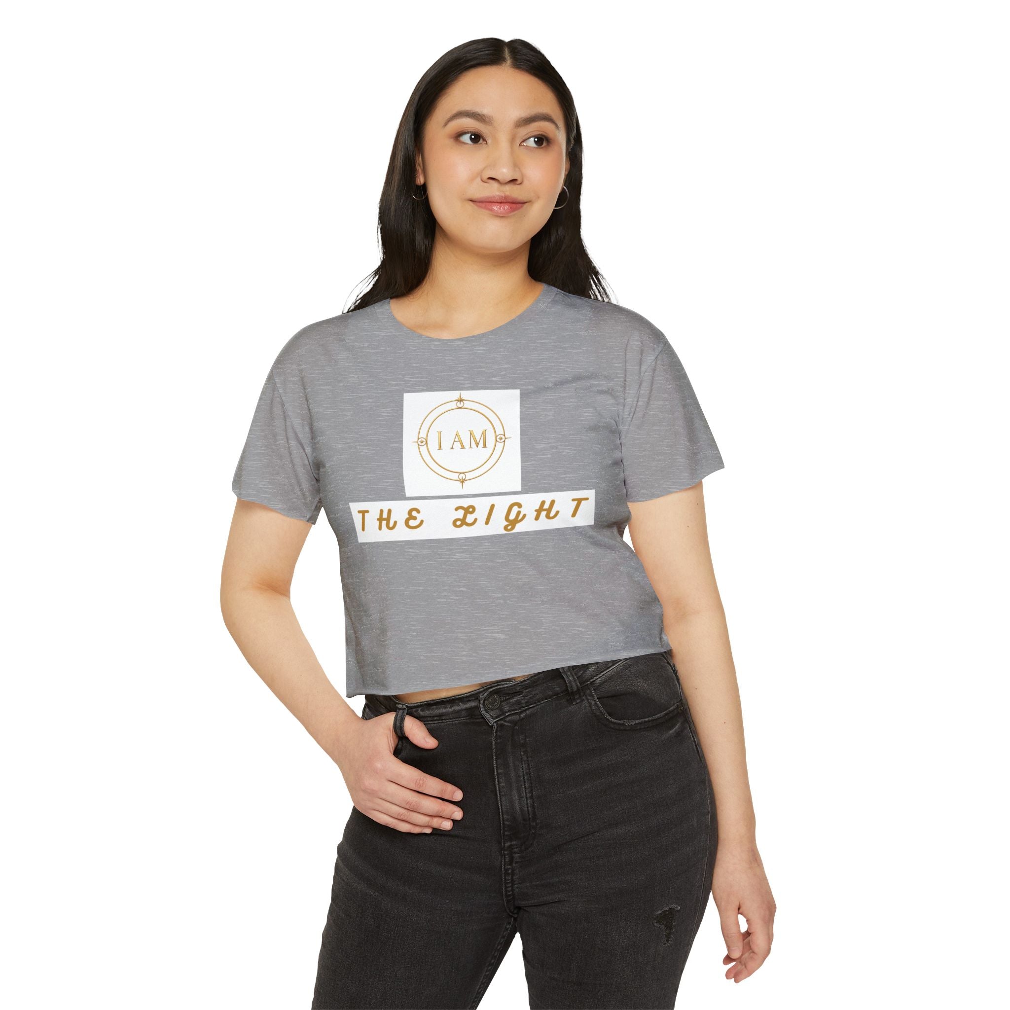 Ladies  Cropped T-shirt Top — Women's Spiritual Festival Tee