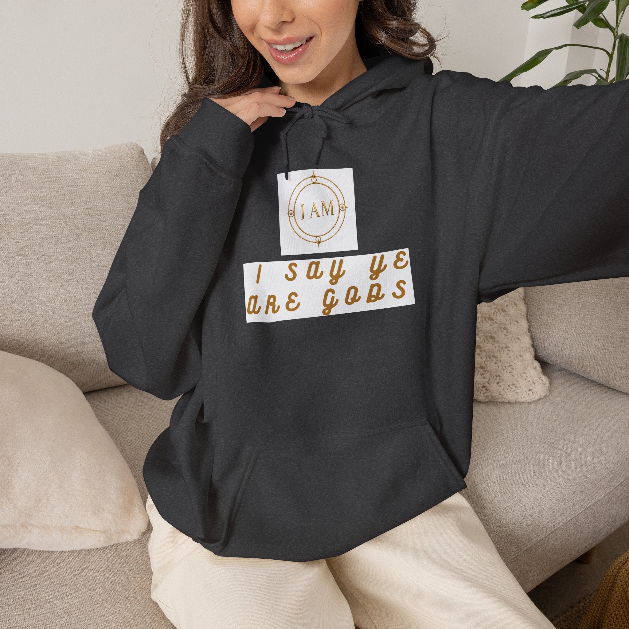 Midweight hooded Unisex sweatshirt
