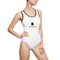 One-Piece Swimsuit — 'Be a Zit Be' Minimalist Graphic