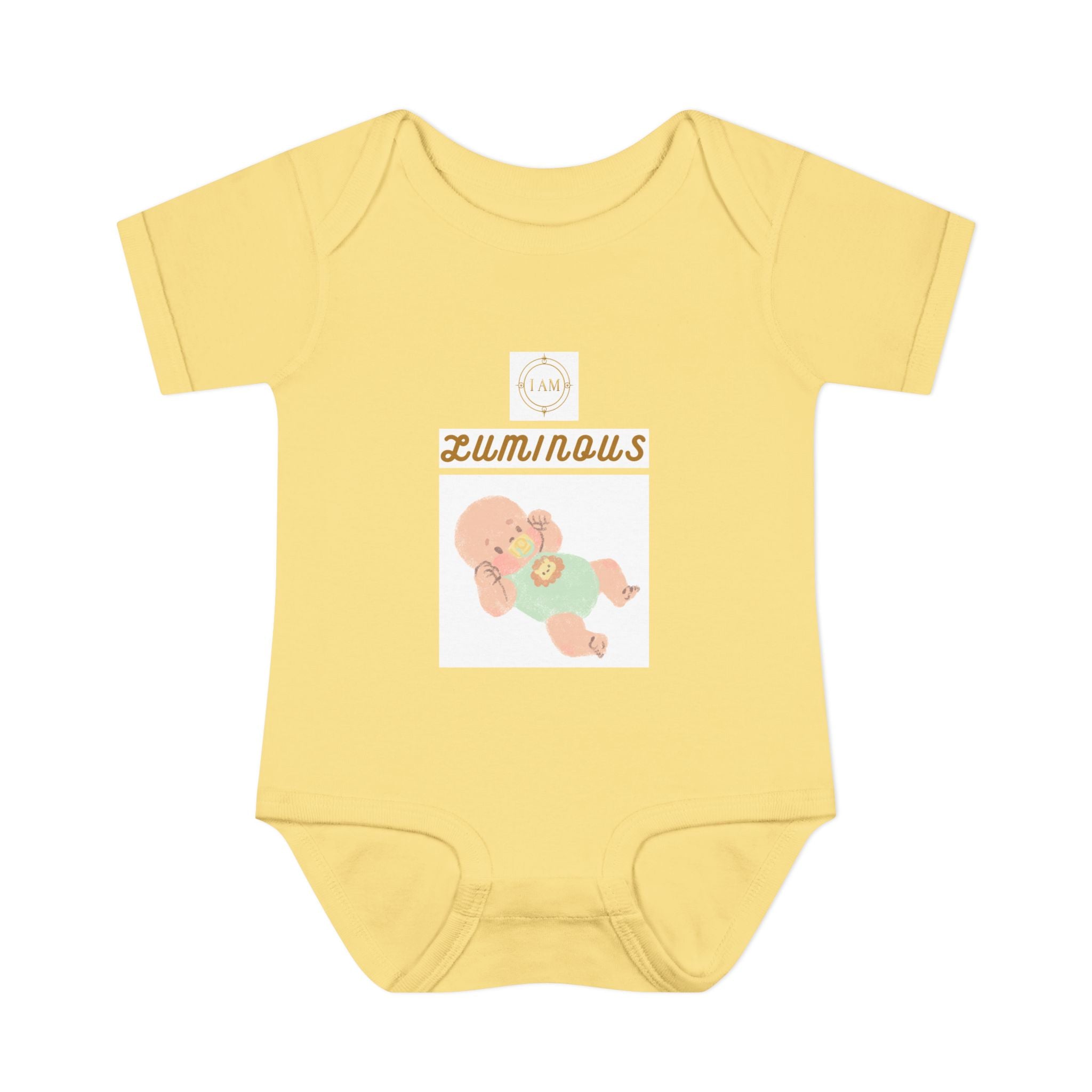 Luminous Baby Bodysuit — Cute Sleeping Infant Graphic Onesie