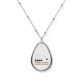 Newton's Cradle Oval Necklace — Science Jewelry Pendant