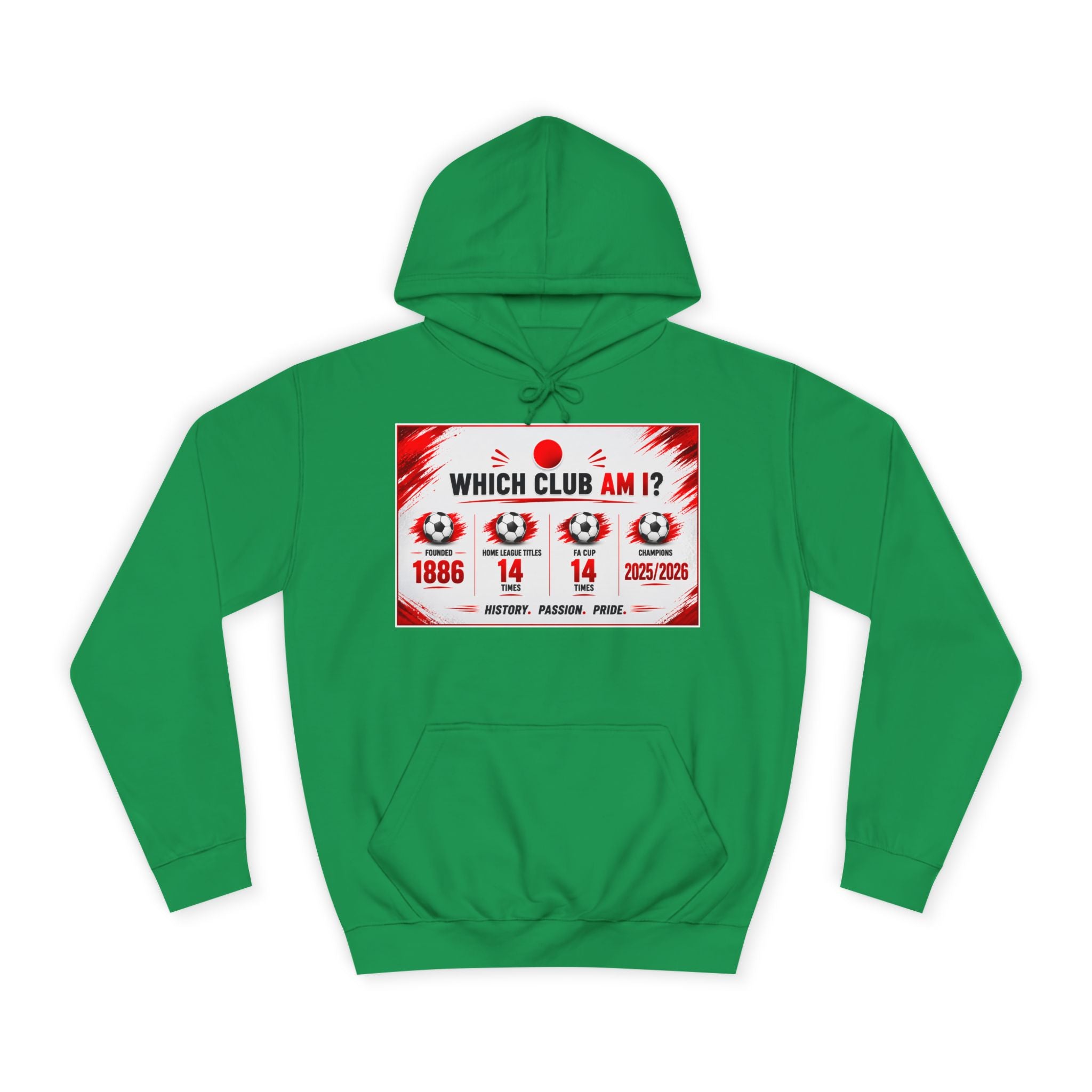 College Hoodie — "Which Club Am I?" Graphic Student Spirit Sweatshirt