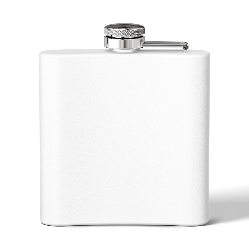 Flask — "I AM AT PEACE" Stainless Steel 6oz Hip Flask | Inspirational Calm Gift