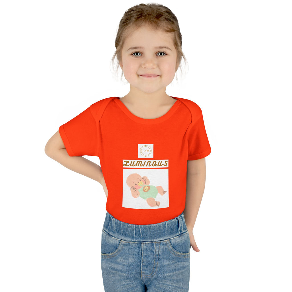 Luminous Baby Bodysuit — Cute Sleeping Infant Graphic Onesie