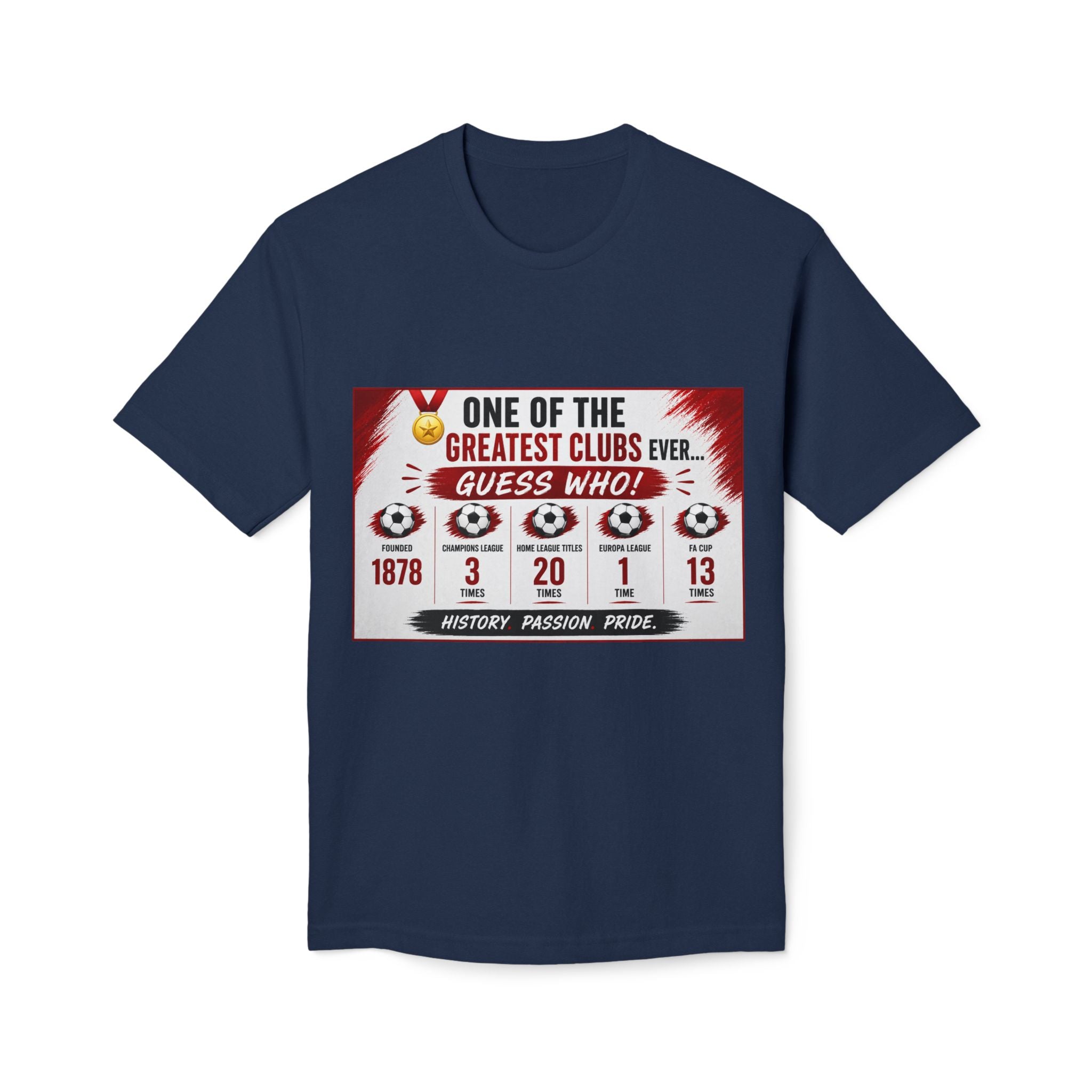 Soccer Club Stats Graphic T-Shirt – "One of the Greatest Clubs Ever" Fan Tee