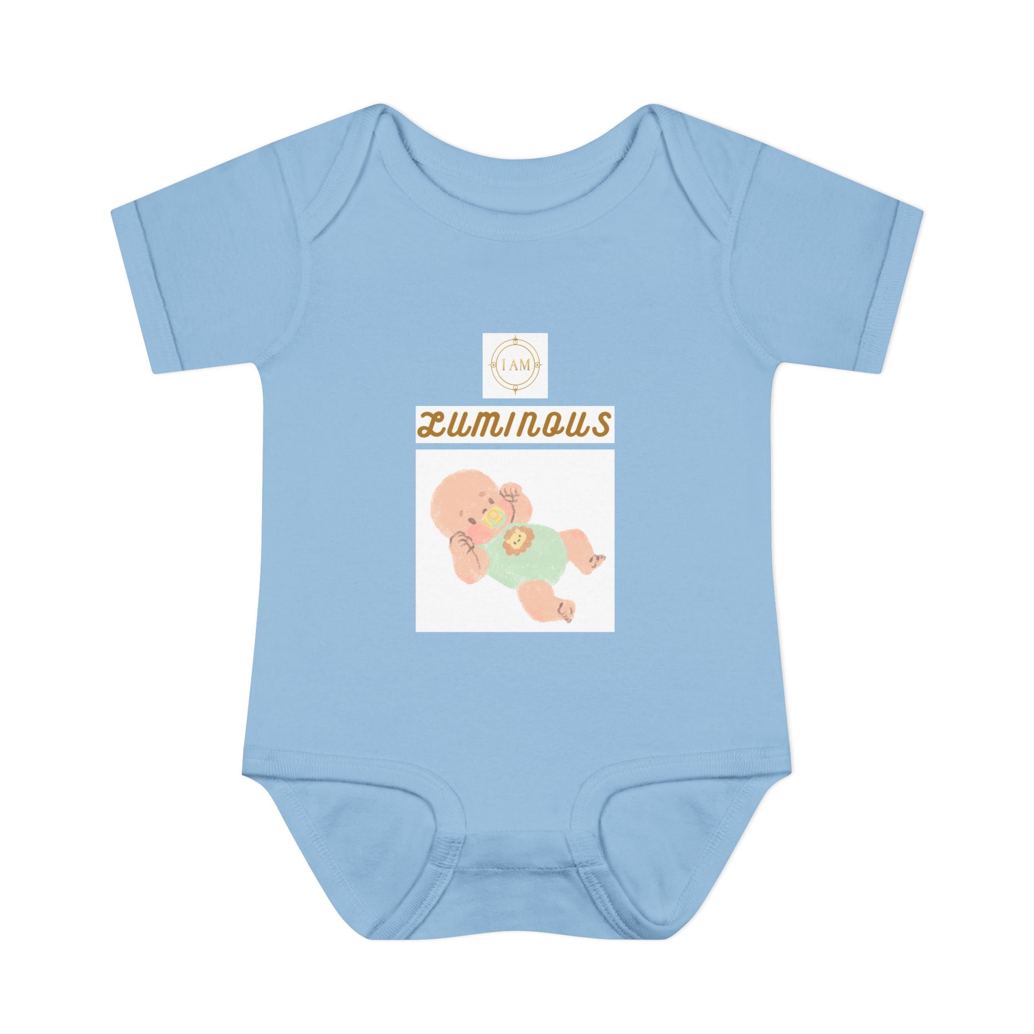 Luminous Baby Bodysuit — Cute Sleeping Infant Graphic Onesie