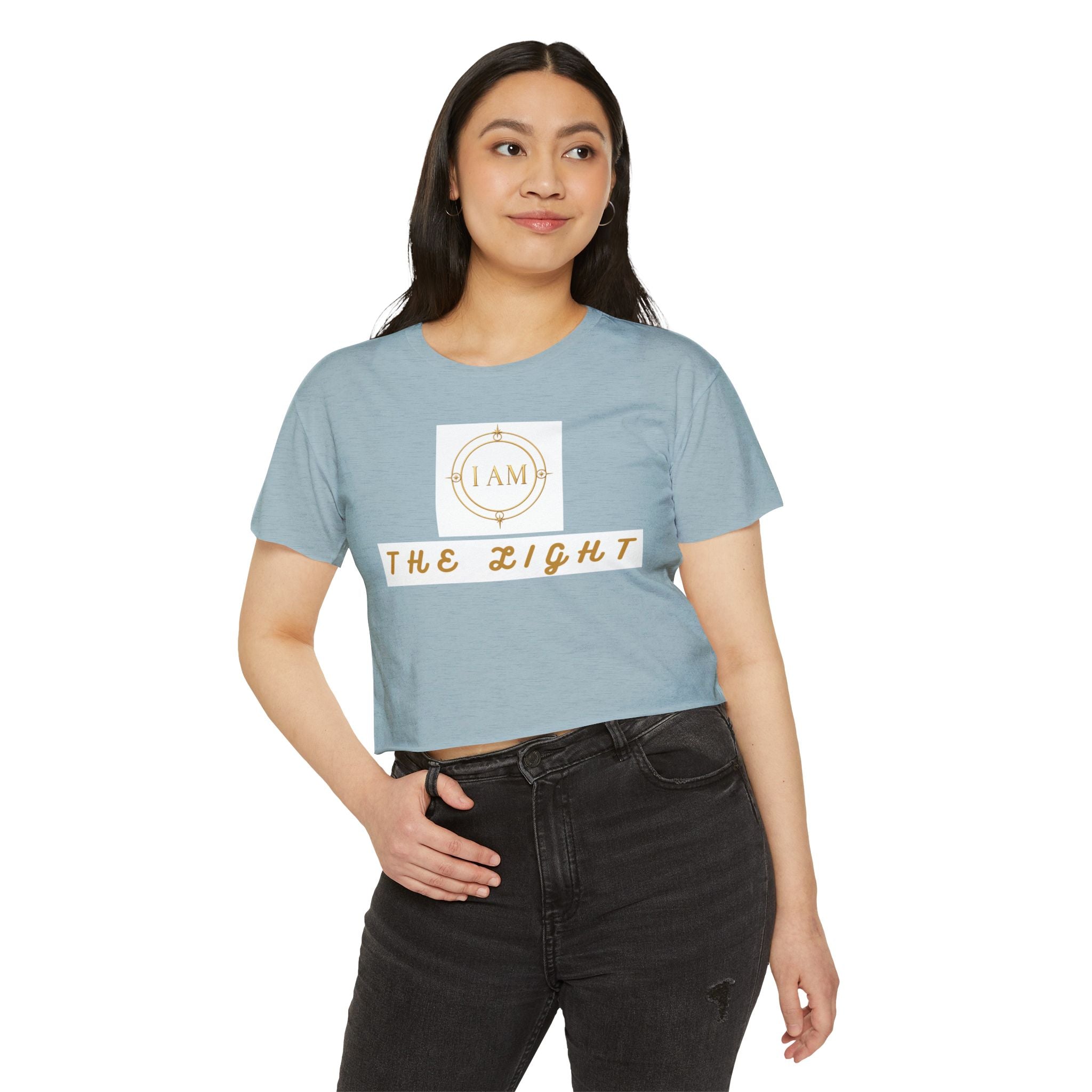 Ladies  Cropped T-shirt Top — Women's Spiritual Festival Tee