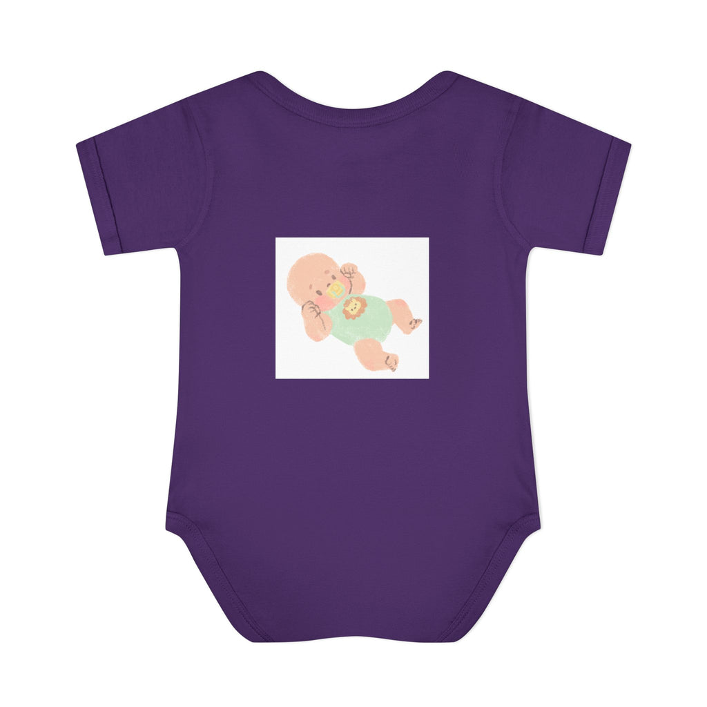 Luminous Baby Bodysuit — Cute Sleeping Infant Graphic Onesie