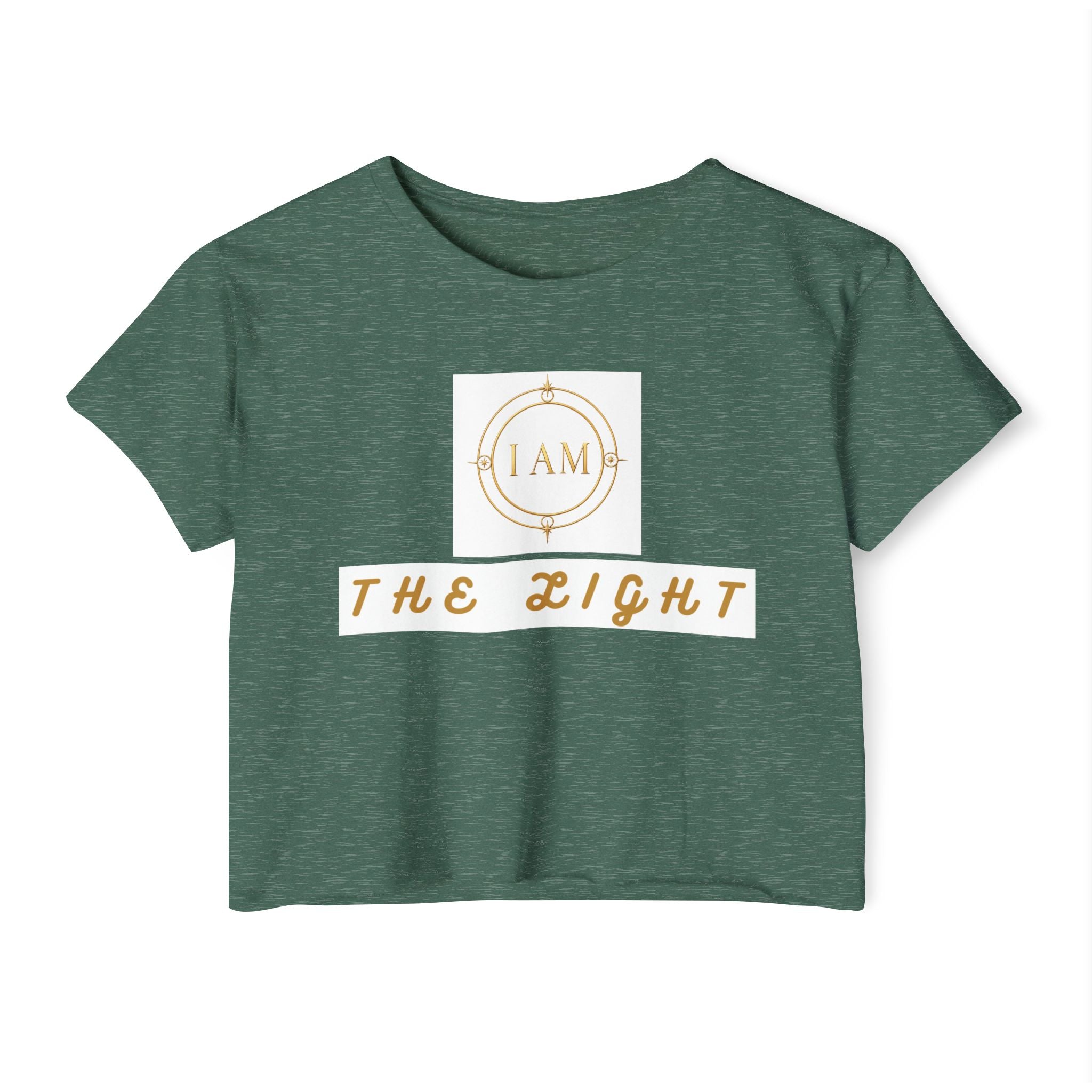 Ladies  Cropped T-shirt Top — Women's Spiritual Festival Tee
