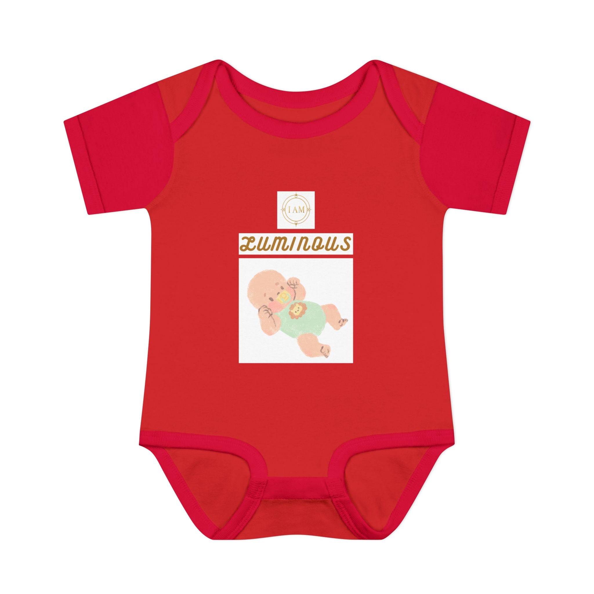 Luminous Baby Bodysuit — Cute Sleeping Infant Graphic Onesie