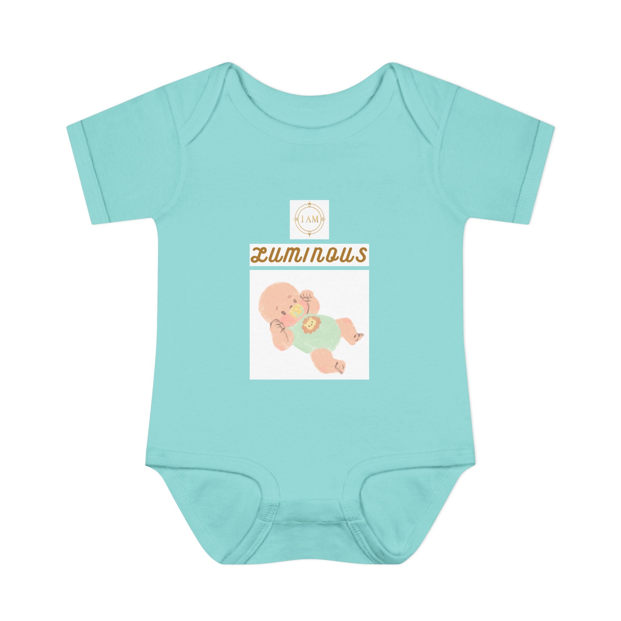 Luminous Baby Bodysuit — Cute Sleeping Infant Graphic Onesie