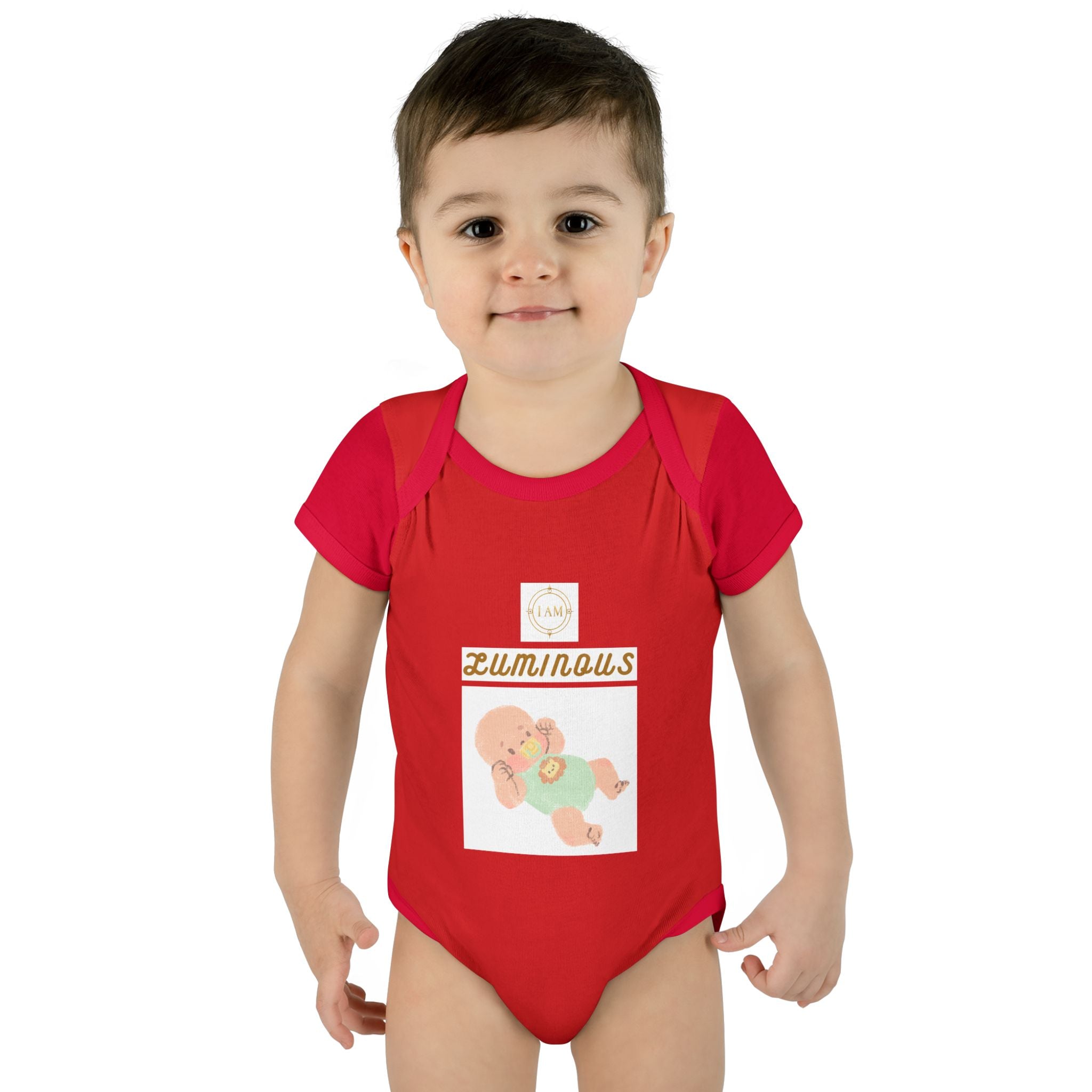 Luminous Baby Bodysuit — Cute Sleeping Infant Graphic Onesie