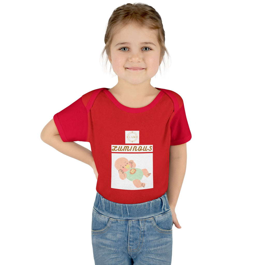 Luminous Baby Bodysuit — Cute Sleeping Infant Graphic Onesie