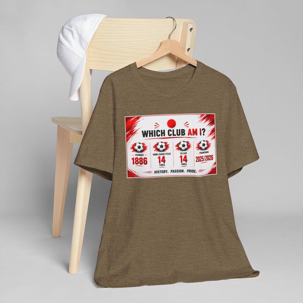 Which Club Am I? Soccer Trivia T-Shirt — Football Fan Quiz Tee