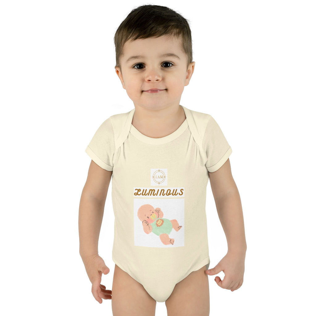 Luminous Baby Bodysuit — Cute Sleeping Infant Graphic Onesie