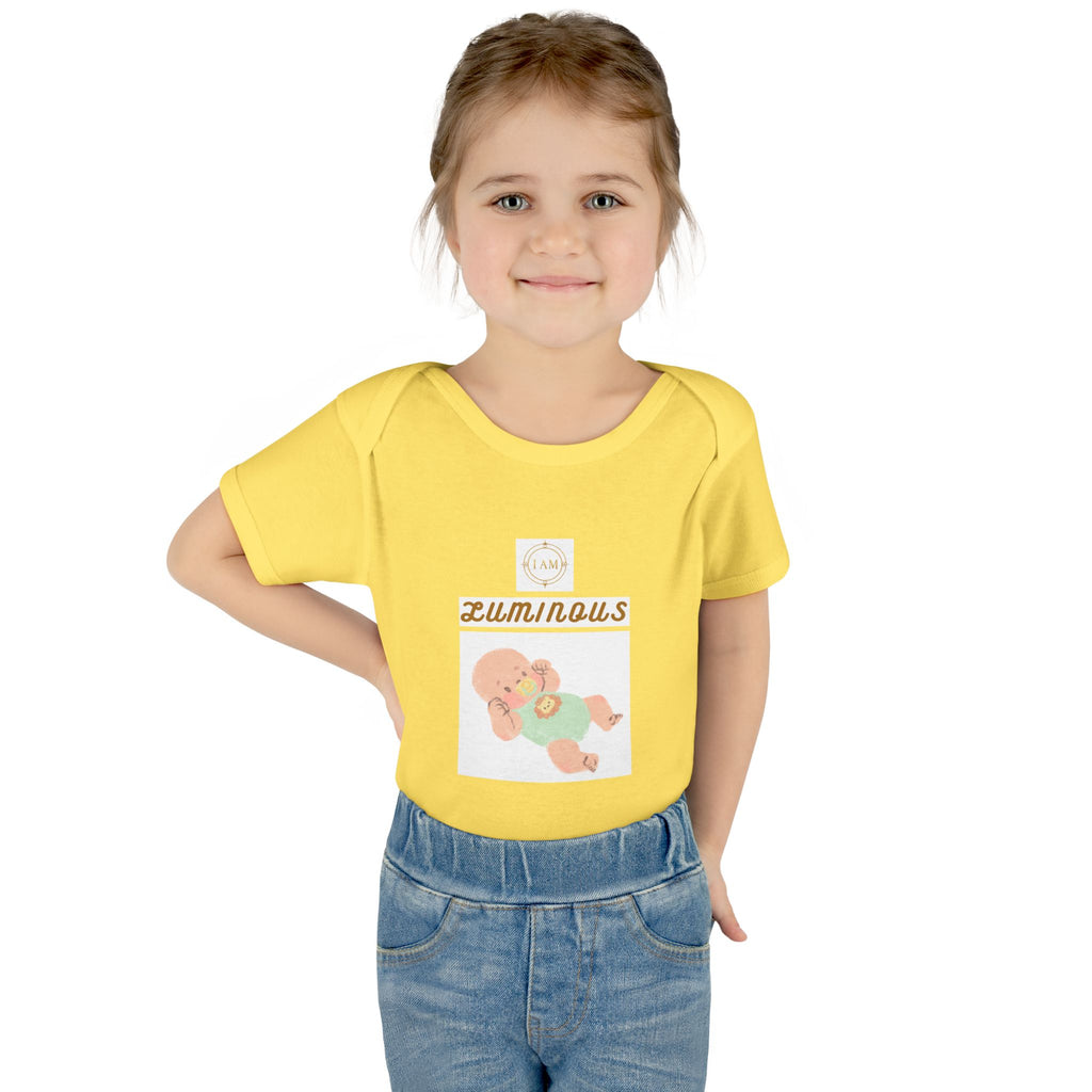 Luminous Baby Bodysuit — Cute Sleeping Infant Graphic Onesie