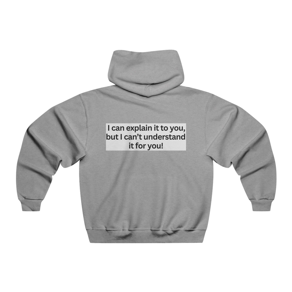 Hoodie — "I can explain it to you, but I can’t understand it for you" minimalist graphic pullover