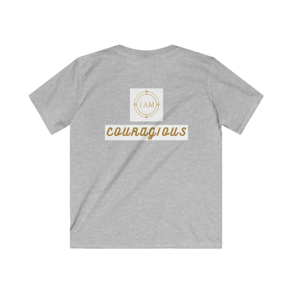 Kids Tee — Courageous Boy Graphic Shirt ("I Am Courageous")