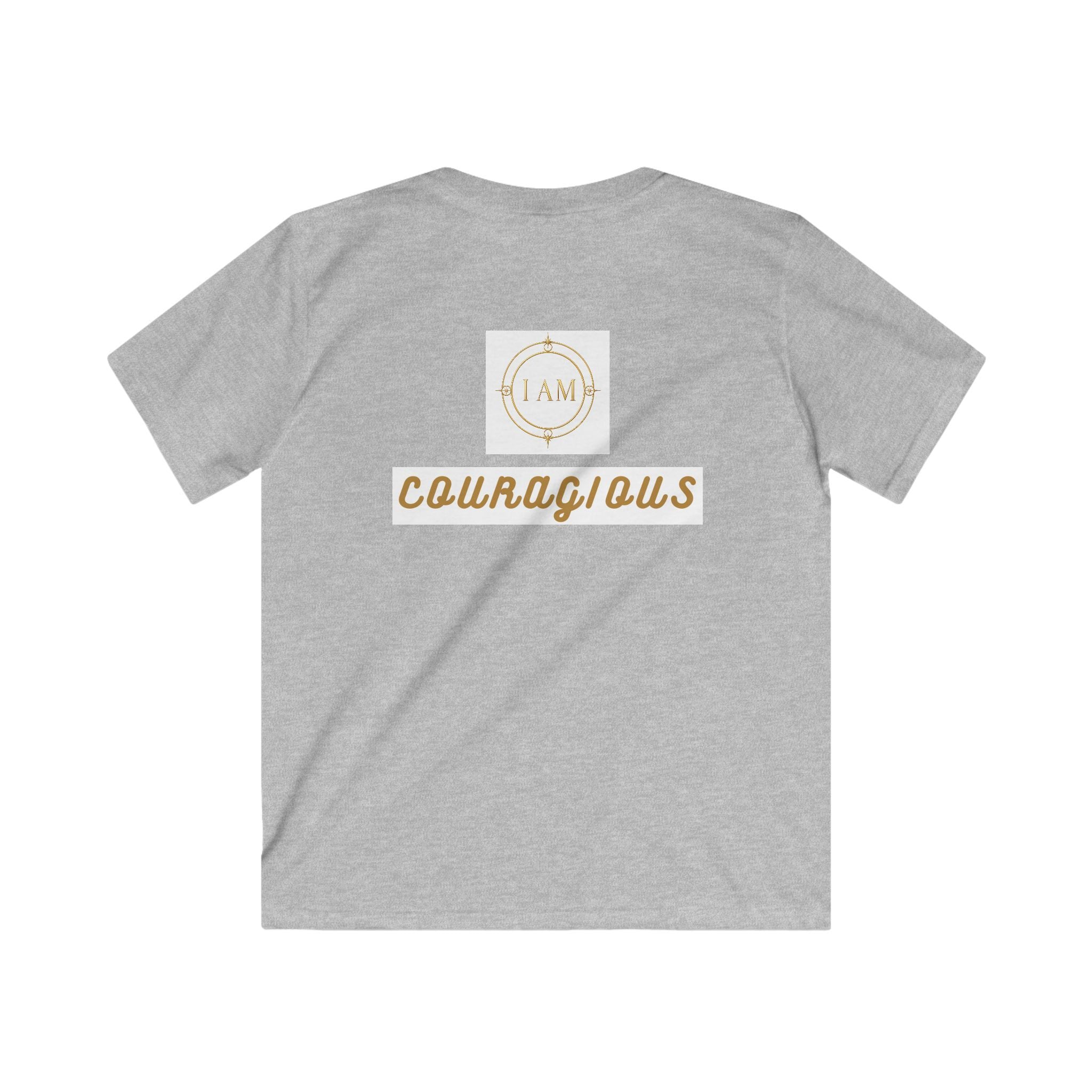 Kids Tee — Courageous Boy Graphic Shirt ("I Am Courageous")