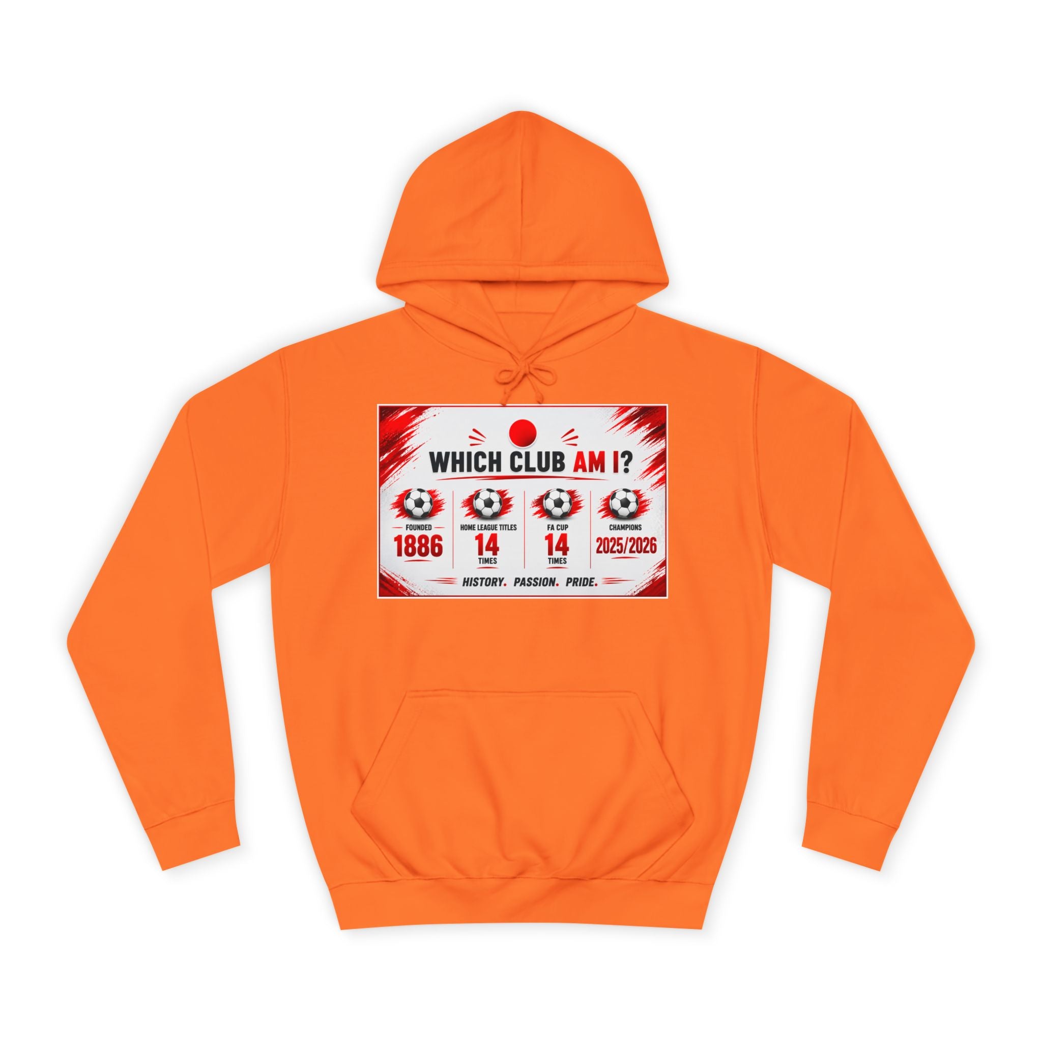 College Hoodie — "Which Club Am I?" Graphic Student Spirit Sweatshirt