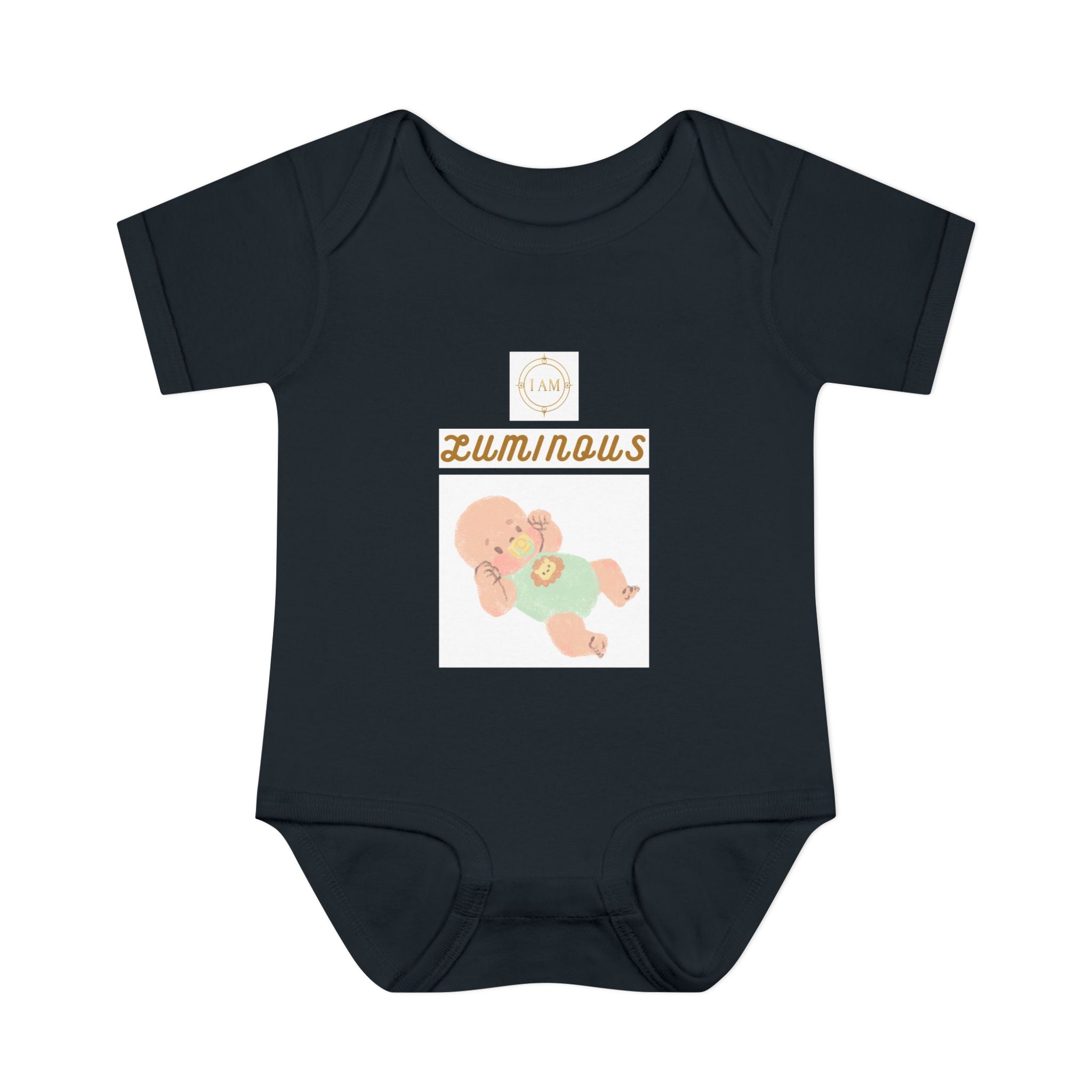 Luminous Baby Bodysuit — Cute Sleeping Infant Graphic Onesie