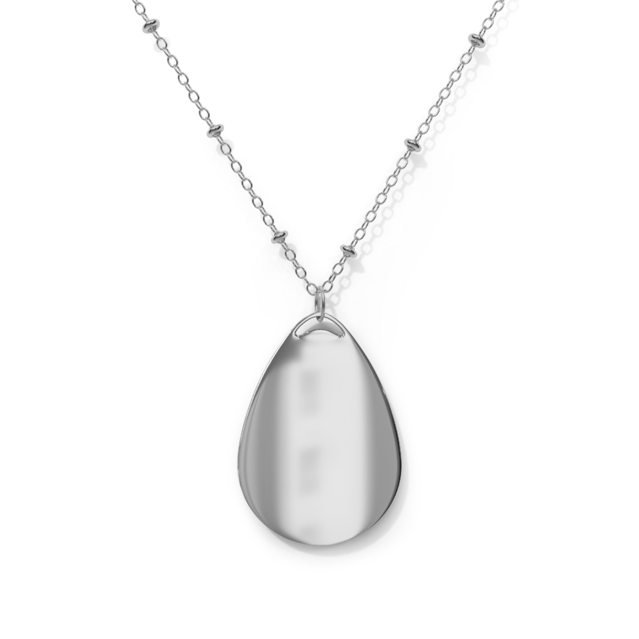 Newton's Cradle Oval Necklace — Science Jewelry Pendant