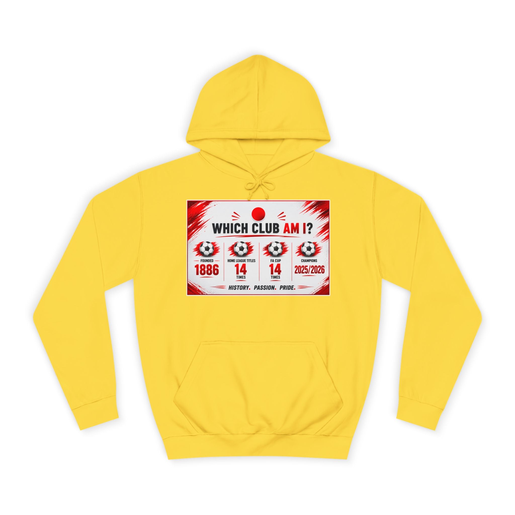 College Hoodie — "Which Club Am I?" Graphic Student Spirit Sweatshirt