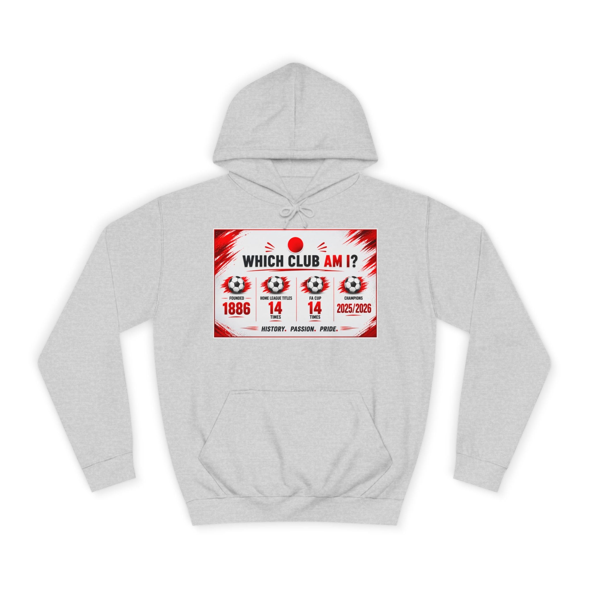 College Hoodie — "Which Club Am I?" Graphic Student Spirit Sweatshirt