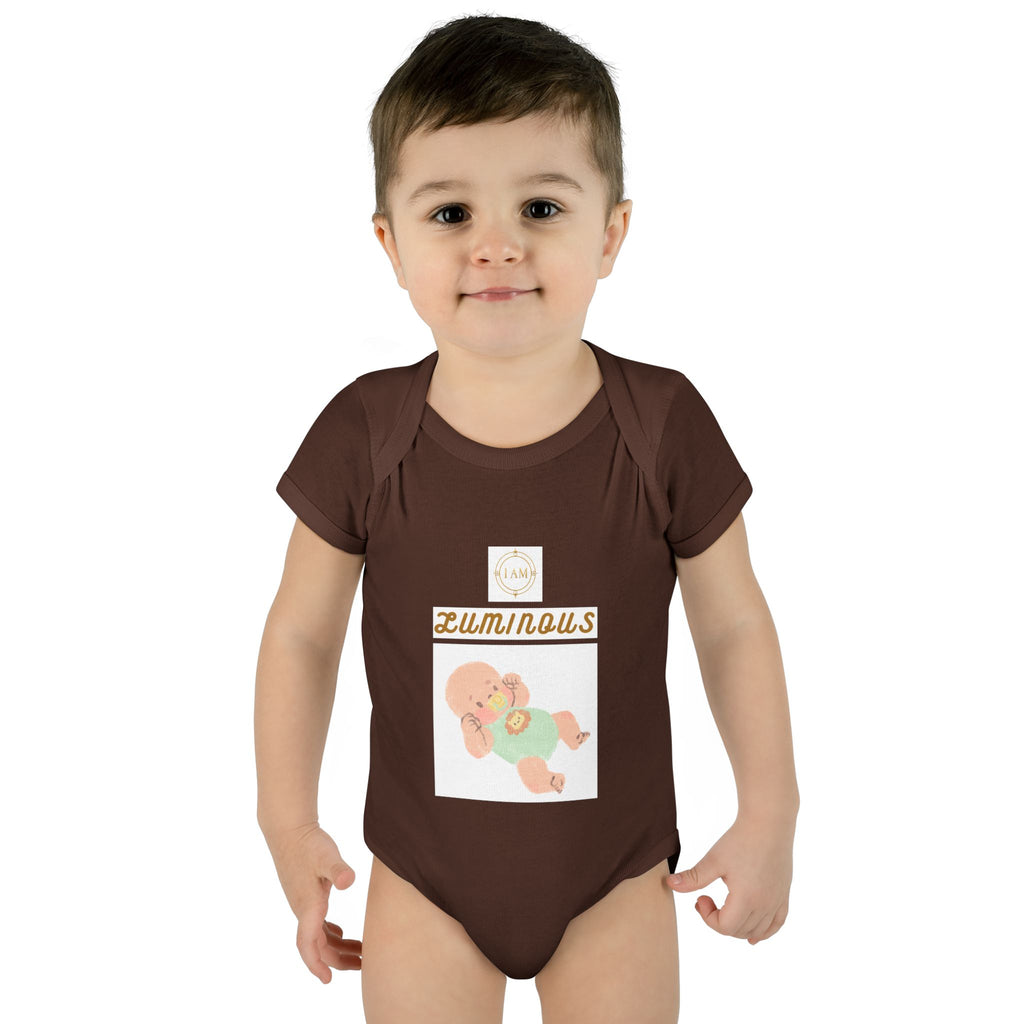 Luminous Baby Bodysuit — Cute Sleeping Infant Graphic Onesie