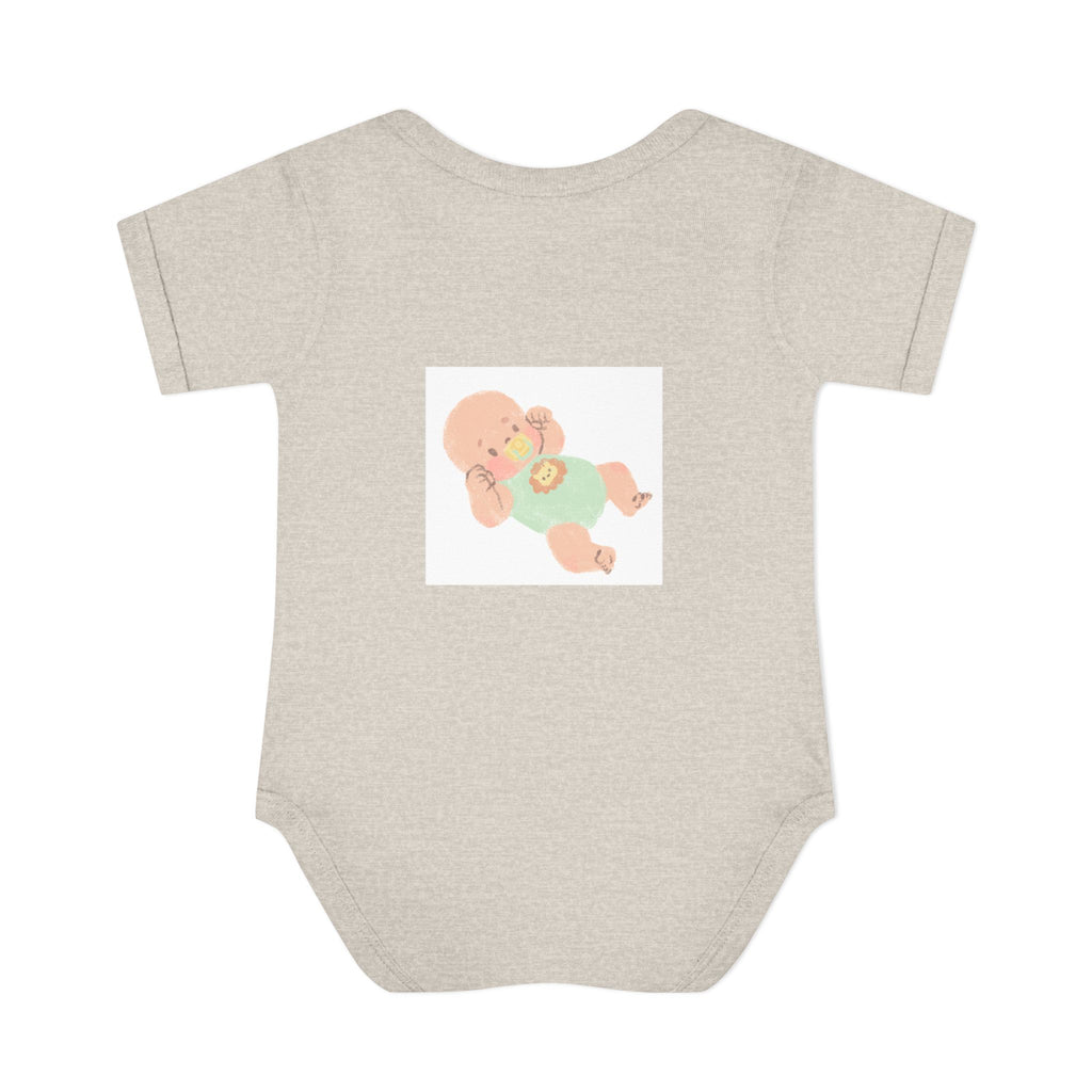 Luminous Baby Bodysuit — Cute Sleeping Infant Graphic Onesie
