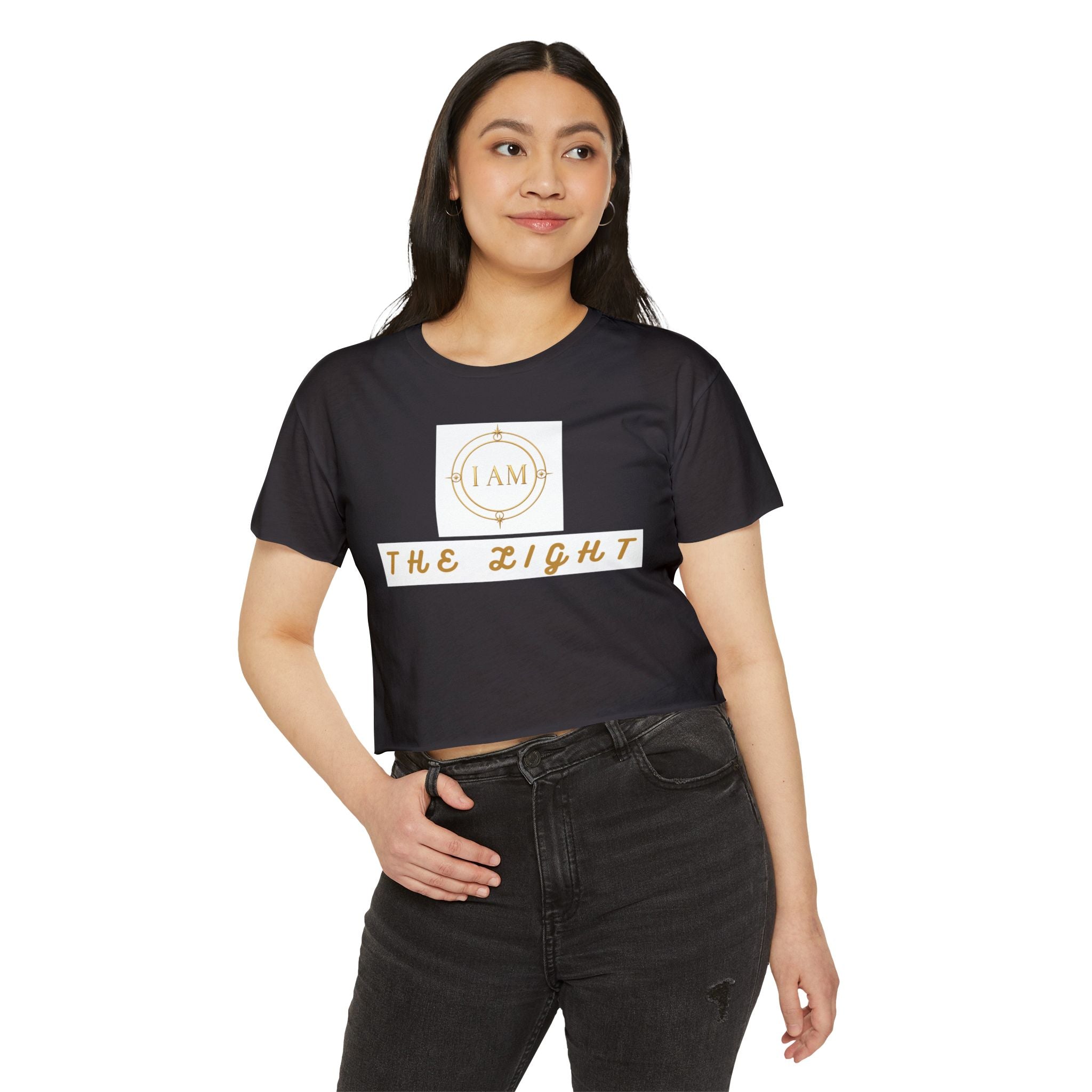 Ladies  Cropped T-shirt Top — Women's Spiritual Festival Tee