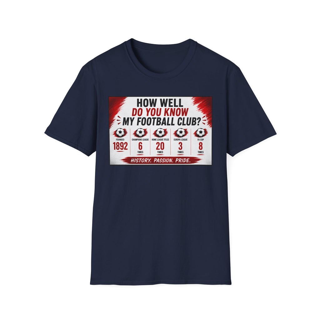 How Well Do You Know My Football Club? T-Shirt — Fan Trivia Graphic Tee
