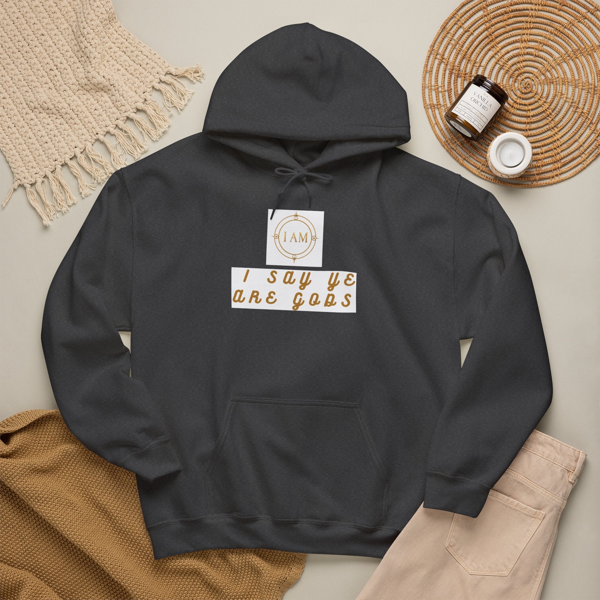 Midweight hooded Unisex sweatshirt